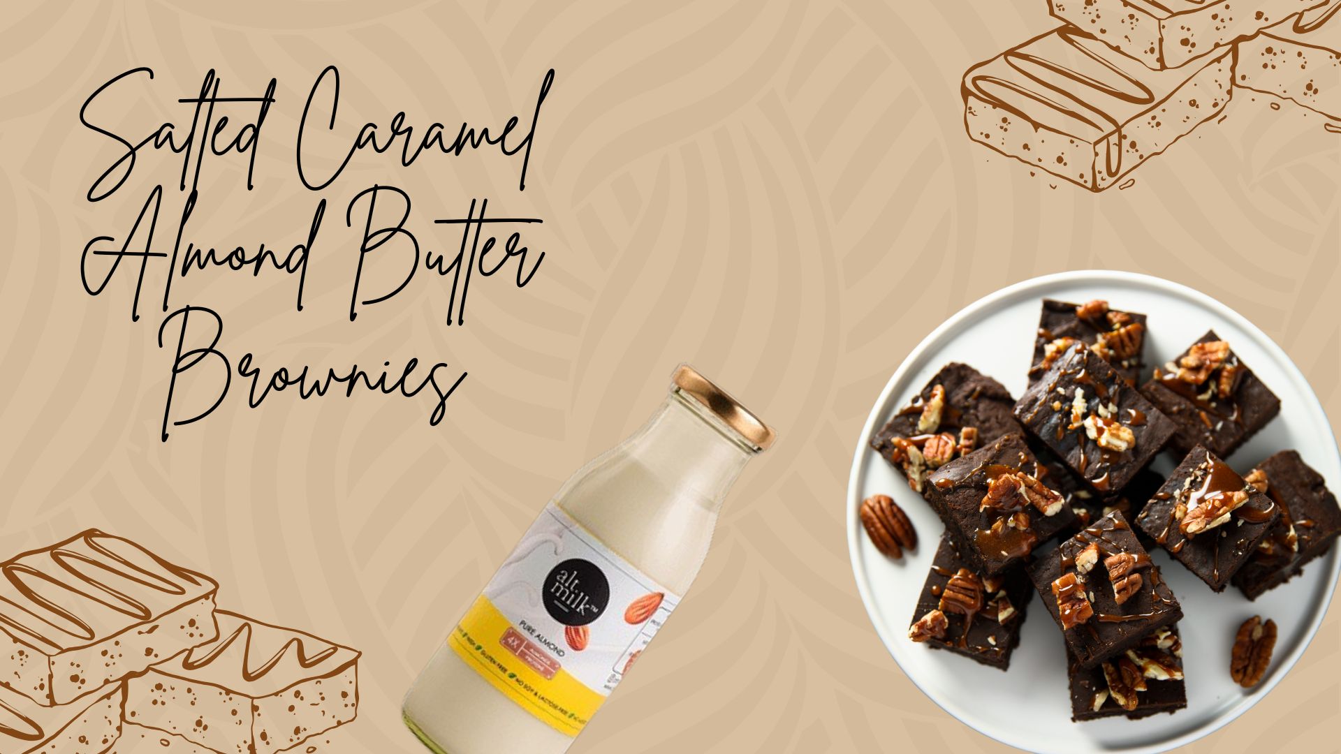 Salted Caramel Almond Butter Brownies